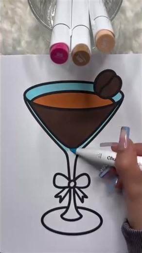 Coloring Beautiful Mathcha Drinks || #shorts