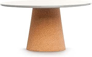 Go4Cork Cork by Amorim Cake Stand, 7.9 Inch, Pearl