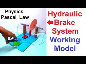 hydraulic brake system working model - physics pascal science project - disk brakes | DIY pandit