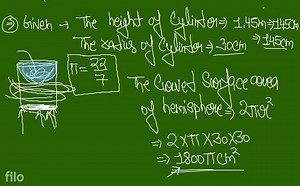 Example 4: Mayank made a bird-bath for his garden in the shape ... | Filo