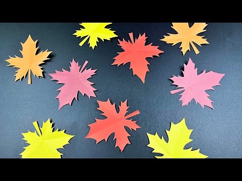 How To Make Maple Leaves With Paper🍁 | DIY Autumn Leaves🍁 | Maple Leaf Cutting | Thanksgiving Day