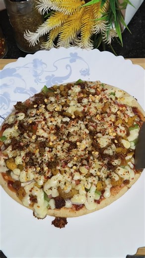 chicken cheese pizza recipe homemade pizza 😋🍕