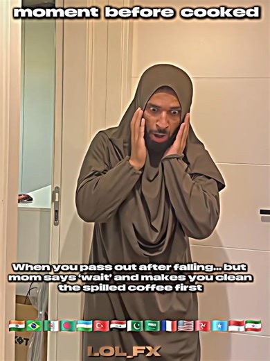 “When you pass out after falling… but mom says ‘wait’ and makes you clean the spilled coffee first