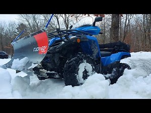 ATV Plowing Massive Heavy Snow from Driveway After Storm!