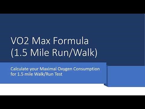 VO2 Max Formula for 1.5 Mile Walk or Run Test