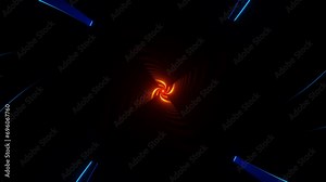 Strobe lights dance rhythmically in a neon VJ Loop display. Stock Video