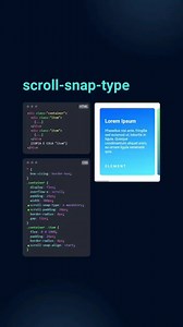 HopeUI | Programming | Tech | UIUX on Instagram: "💙 scroll-snap-type👨🏻‍💻 Here you will find some useful information about programming that will help you to evolve! Dont skip! Stay there! Postby:- @avancedev Follow @hopeui.io to level up your web-development skills❤️❤️🔥 #css #csstricks #cssanimation #webdesign #webdeveloper #css3 #html5 #html #ui #ui #uiux #uidesign #uxdesign #program #programming #code #coder #coderlife #frontend #dev #site #javascript #programmer #coding"