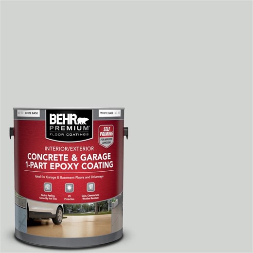 Reviews for BEHR PREMIUM 1 gal. #PPU26-11 Platinum Self-Priming 1-Part Epoxy Satin Interior/Exterior Concrete and Garage Floor Paint | Pg 5 - The Home Depot