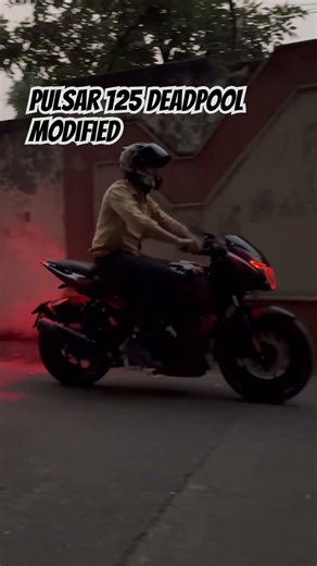 Pulsar 125 deadpool💀modified #funk #automobile #pulsar #pulsar #bajaj150 #motorcycle #ns200 #rider