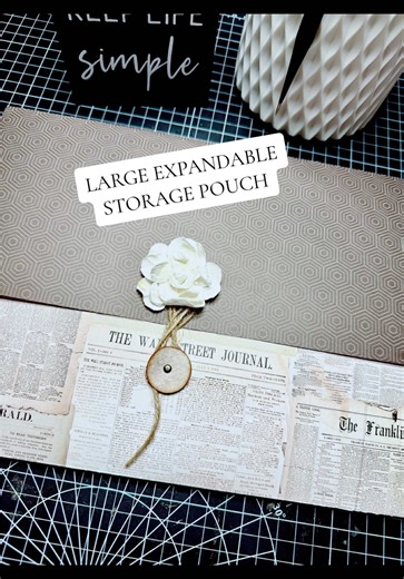 Creative Large Expandable Storage Pouch for Scrapbooking