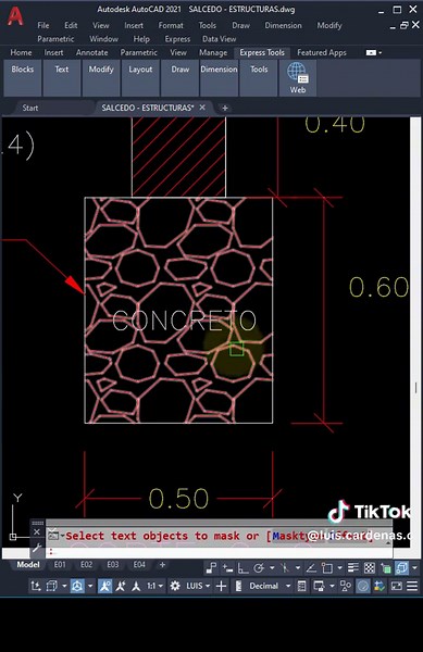 Colocar Textos sobre el Hatch en AutoCAD