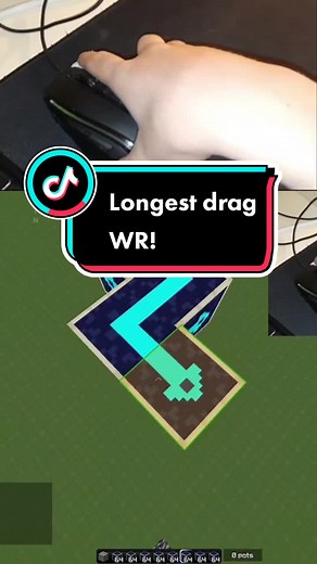 Longest drag click world record #minecraft #longest #dragclick #wr #worldrecord #konextd #roccat #hannahxxrose #fyp #fy #papertape