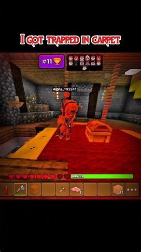 I got trapped in carpet but I destroyed the player 😱 || Windstorm-YT || #minefun.io