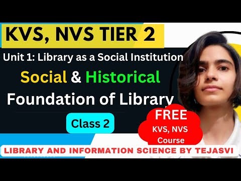KVS, NVS Librarian Tier 2 Class 2 | PYQ Library Science KVS, NVS Librarian #kvslibrarian 
