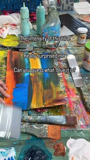 This Intense Blue Shocked Me 🎨 #AbstractArt #ColorTheory #DawnBajaArt