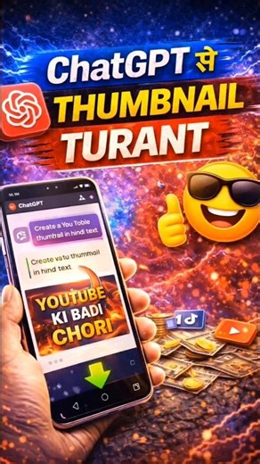 🤯Chatgpt se thumbnail turant 🤩 #chatgpt #chatgpt4 #shorts #viralshorts