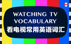 看电视常用英语词汇，加拿大外教标准发音，中英图文对照