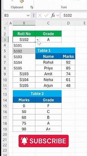 VLOOKUP Inside VLOOKUP 🤯 | Find Grade from Roll Number Automatically in Excel #techwithahad