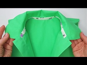 😍✅No overlock! Amazing collar sewing technique