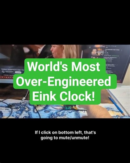 Over Engineering PaperTix to control PC's volume! #eink #epaper #deskclock #clock #northamerica