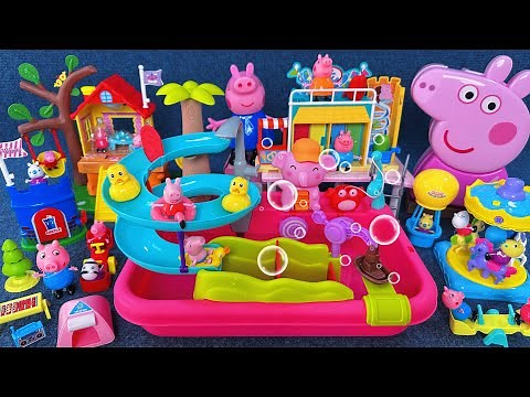 17 Minutes Satisfying with Unboxing Peppa Pig Super Slide Water Park Toy World ASMR | Review Toys