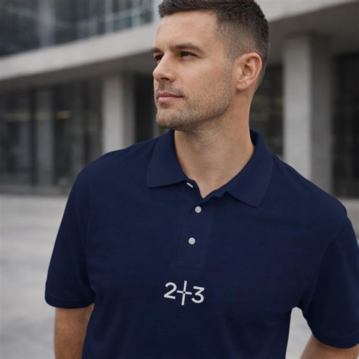 Psalm 23 Men’s Polo Shirt, Minimal Christian Apparel, 2 3 Cross Logo, Modern Faith Clothing, Church Golf Polo - Etsy