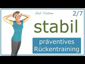 2/7💡22 min. Stabilize the back, train the muscles around the spine.