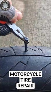 Motorcycle Tire Repair Mushroom Plug #tirerepair #tyrerepair #tireplug #tiremushroom