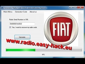 How to generate the code of the car radio of the Fiat 500