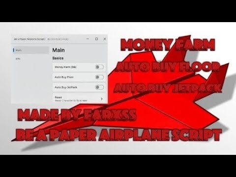 Be a paper airplane script Roblox! Inf money !