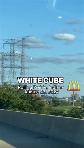 Three witnesses were driving through Indiana when they noticed a "white cube" hovering in the air. Any thoughts on what these skywatchers spotted? 👀 | Enigma Labs