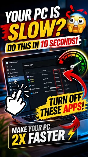 Fix Slow PC in 10 Seconds😮(Real Trick)