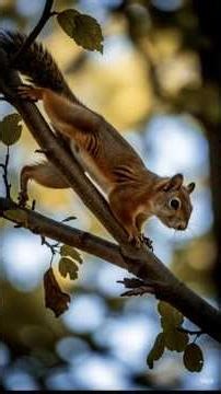 Squirrel Sound | A squirrel hanging on a branch of a tree | original audio