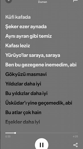 Duman - kufi şarkı sözleri
