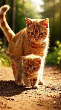 Kitty Mama Protects Her Scared Kitten During the Thunder | A Heartwarming Moment of Love