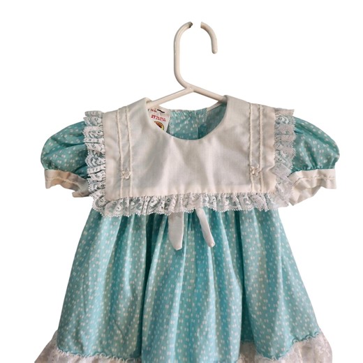 Vintage Winnie the Pooh Girls Dress 2T Light Blue Polka Dot Lace Trim USA Made - Etsy