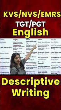 KVS NVS EMRS TGT PGT English Descriptive Writing | Answer Writing Strategy | Vibha Mam