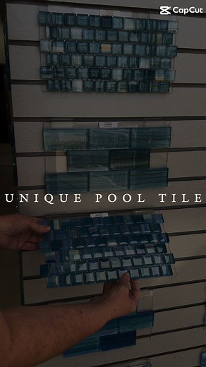 Dive into Tranquility: Explore our unique Pool Blue Tile Collection #nobletile #pooltile #tile #tranquility