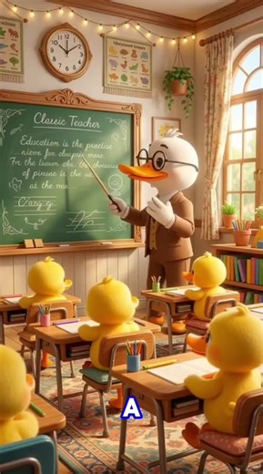 🐥 trying to study ABCD 🥰 in the class beautiful 😍 video for kids #kidsofttiktok #kidscartoon #kidsabcsong #abccuteanimals #ducksofttiktok