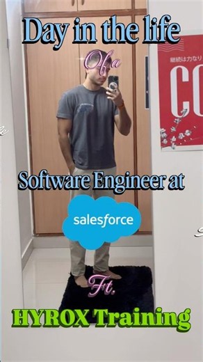 Day in the life of a Software Engineer at Salesforce Ft. HYROX training 💪🧿