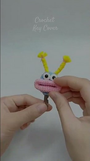 🔑🧶 Cute Crochet Key Cover Monsters 👾✨ | Tiny Handmade Key Buddies 💖🔐