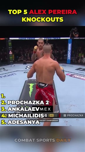 Alex Pereira's Top 5 Most INSANE KOs ☠️ #ufc