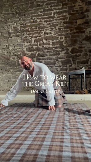 Andrew McAlindon | Here’s a wee demonstration on how to wear the belted plaid (sometimes known as the great kilt or féileadh-mór) inside Doune Castle! Thank... | Instagram