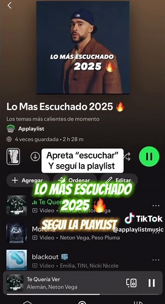Top Canciones Más Escuchadas en 2025