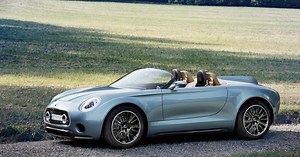 Mini presents Superleggera Vision electric roadster concept at Salon Privé
