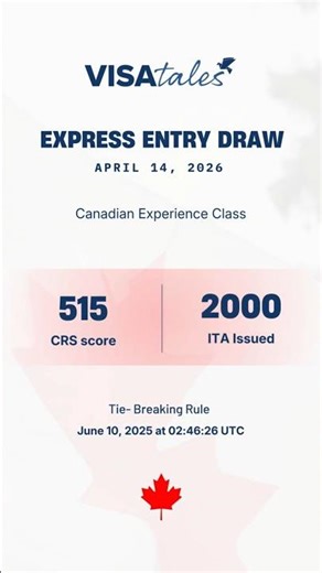 🇨🇦 Canada Express Entry #410 | Canadian Experience Class Draw | CRS 515!