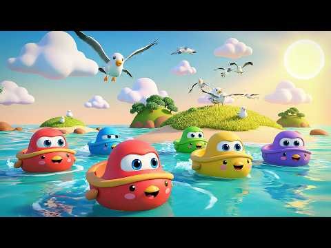Six Little Toy Boats Splash Splash Splash | Water Play & Counting Song for Kids