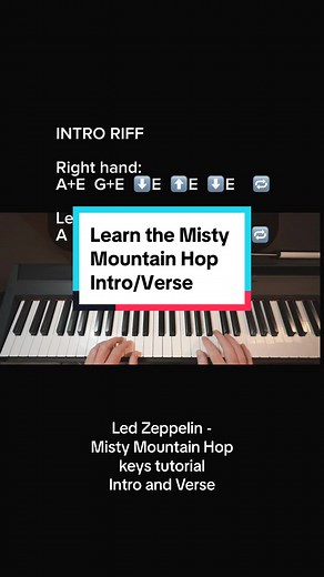 Learn Piano: Misty Mountain Hop Keys Tutorial with Chord Progression