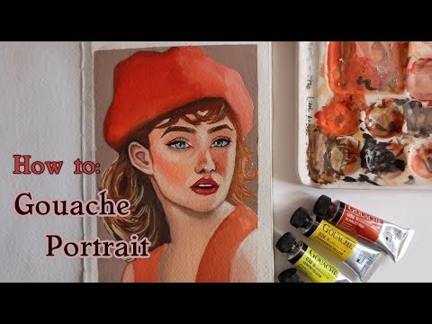 How to Paint a Beautiful Portrait with Gouache | Step-by-Step Tutorial🎨
