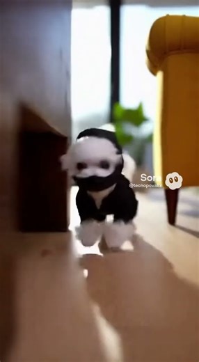 The Stealthiest Little Puppy Ninja Ever! 🐾 #NinjaDog #FunnyPets #CuteAnimals #AIVideo #NAITV